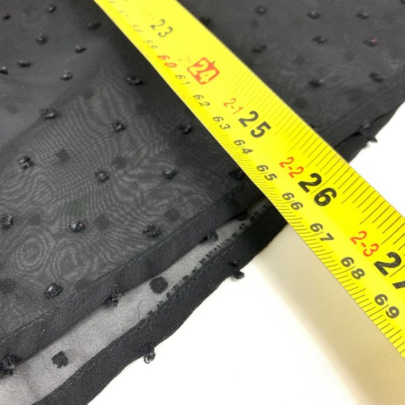 3/$25 Mossimo Sheer Black Mesh Peplum Blouse XS - Picture 8 of 8